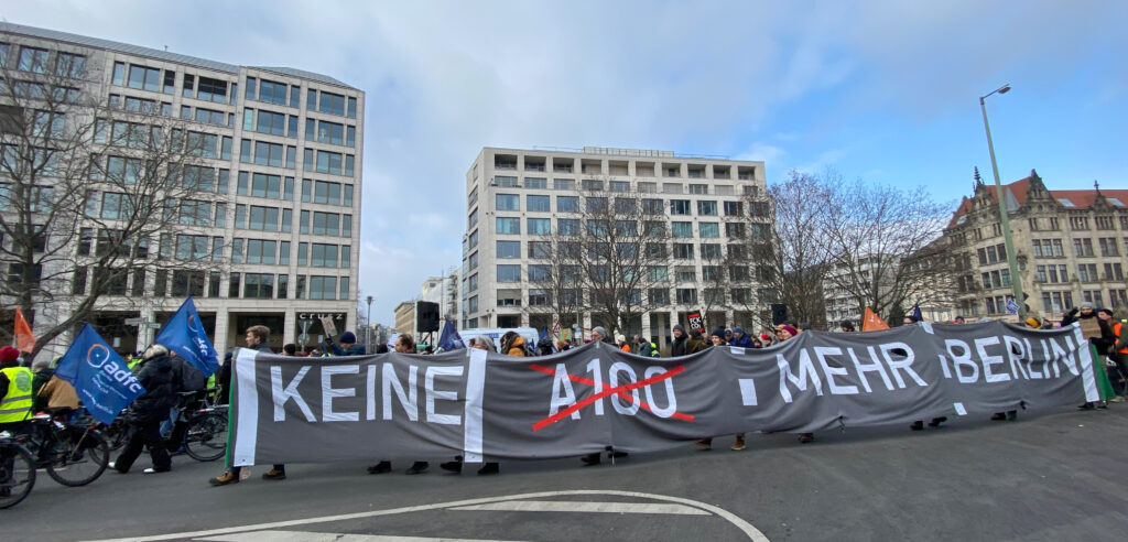 Keine A100 - mehr Berlin Banner