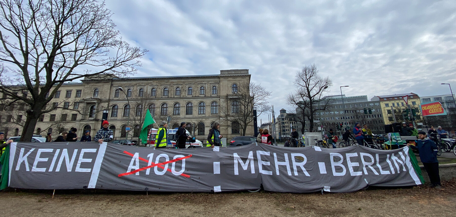 Banner: Keine A100 - Mehr Berlin!