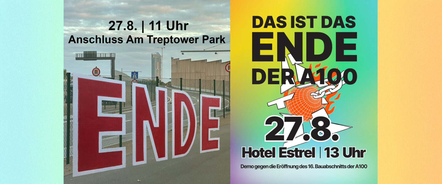 Das ist das Ende. Aufruf zu Demos am 27.8.
