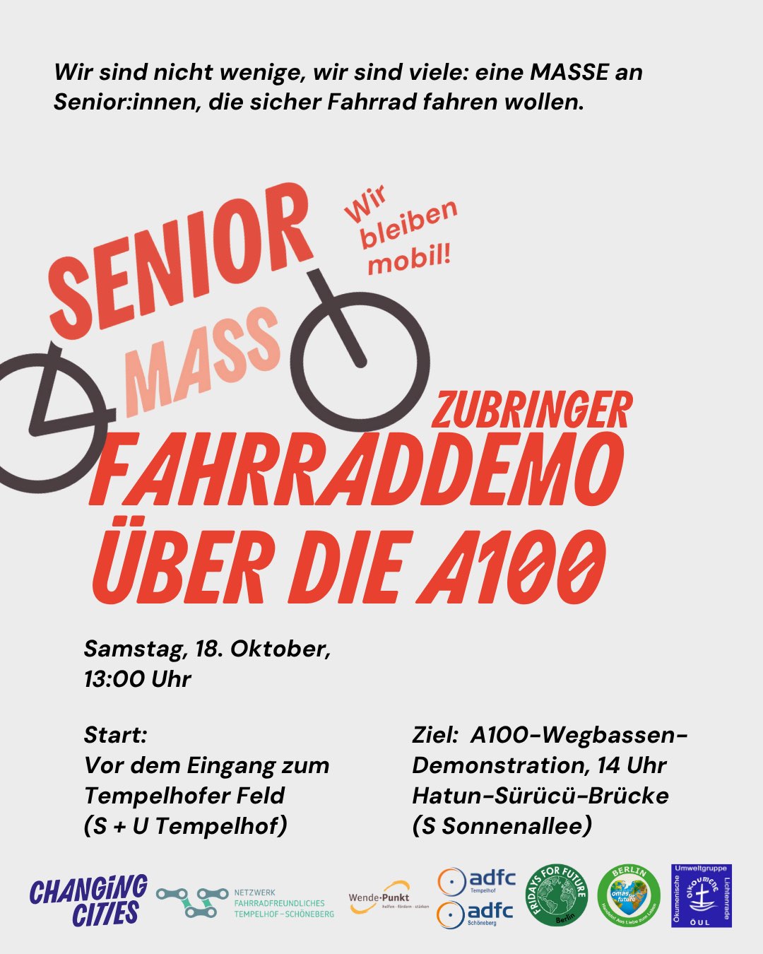 SeniorMass am 18.10.25 über die A100