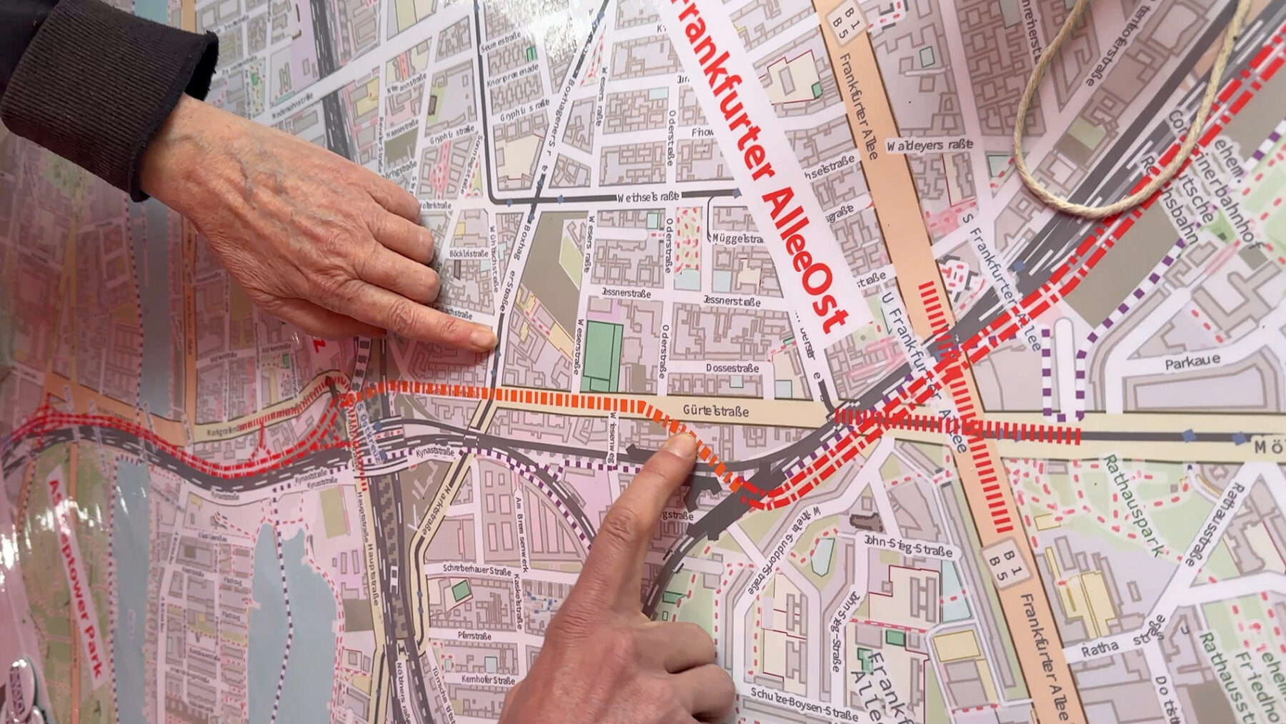 Trassenplan des 17. Bauabschnitts der A100