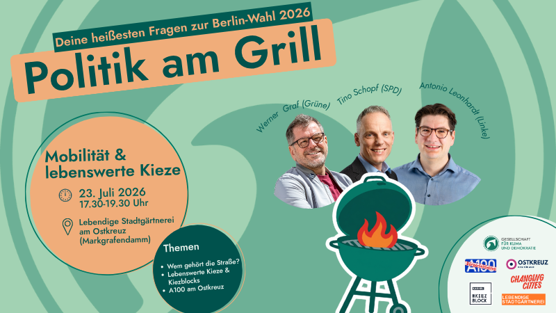 Politik am Grill am 23.7.26 mit Werner GRaf, Tino Schopf und Antonio Leonhardt